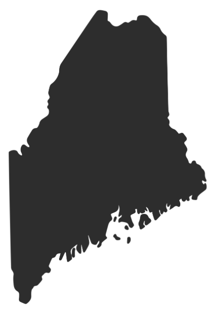 silhouette of the state of maine